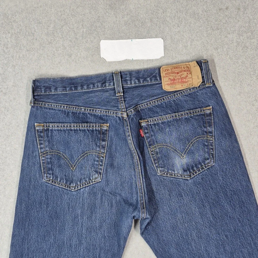 VINTAGE Levi's 501 Men Jeans 34X29 Blue Denim Original Fit Straight Leg Y2K